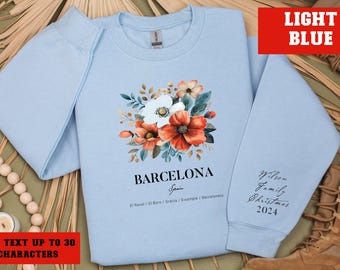 BARCELONA shirt, Gift for travel lover, family gift, Travel Vacation, trip to BARCELONA shirt, gift for aunt, gift for in laws, friend gift