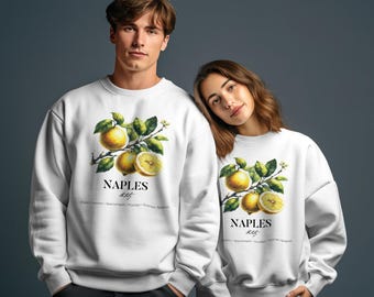 NAPLES Sweatshirt, Vintage Lemon Shirt, traveler gift, oversized sweatshirt, NAPLES gifts, travel shirt, wanderlust, souvenir shirt