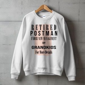 Sudadera de camiseta de cartero retirado, fiesta de jubilación, regalo para hombres y mujeres jubilados, idea de regalo para abuelo y abuela, oficialmente retirado