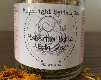 Organic Postpartum Herbal Bath Soak, Natural Postpartum Recovery, After Birth Recovery, Postpartum Recovery, Postnatal Bath