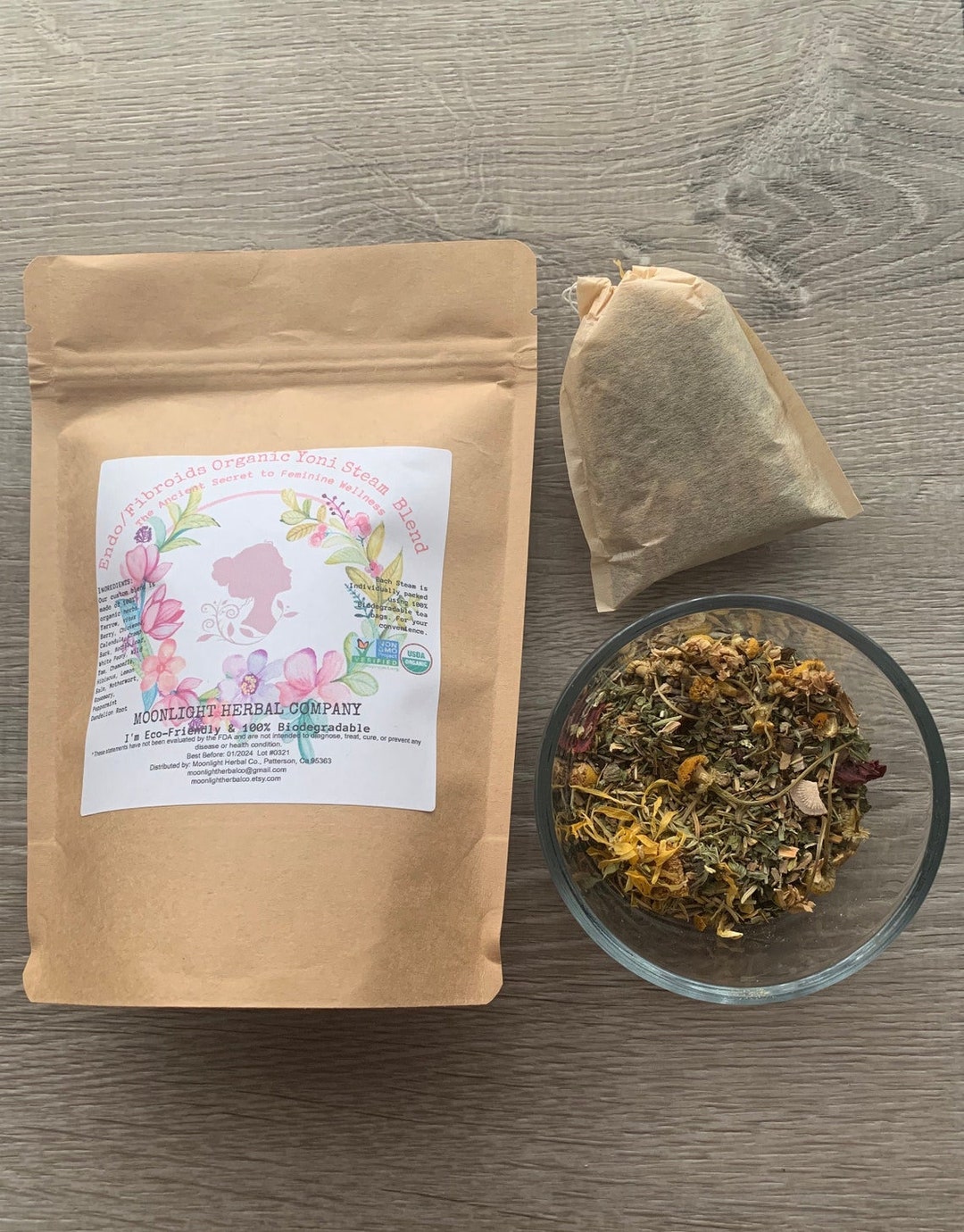 Organic Uterine/endometrium Yoni Steam/endo/scar Tissue/painful Periods