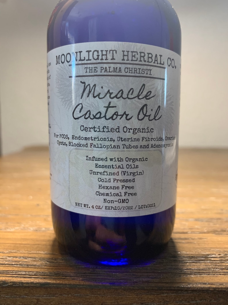Organic Miracle Castor Oil PCOS Endometriosis Ovarian Etsy