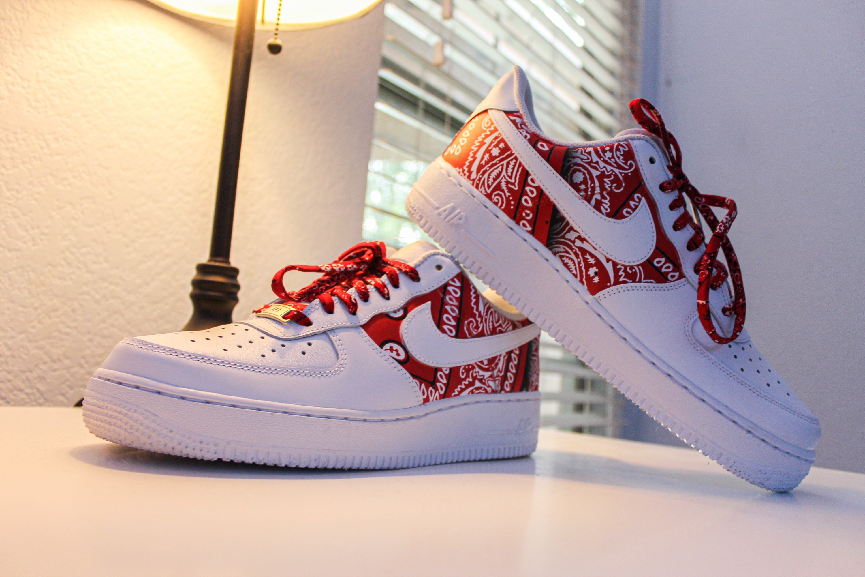 air force 1 red bandana