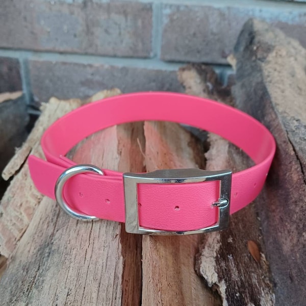 1" Biothane Flat Buckle Collar - Dog Collar, Pet Collar, Waterproof, Water resistant, Adventure Neck Collar