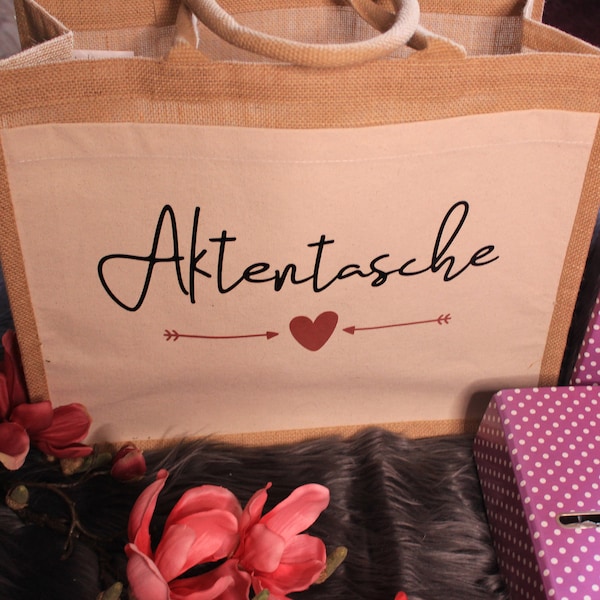 Jutetasche "Aktentasche"