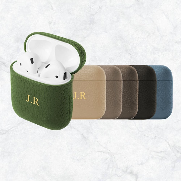Personal Airpod Case Geniune Pebbled Lather Monogrammed
