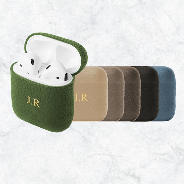 Estuche personal para Airpod Geniune Pebbled Lather con monograma