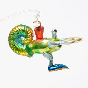 Elegant eremitkräfta 09809 | Handgjord julgransprydnad i glas | 100 % glas | Polskt hantverk | Begränsad upplaga