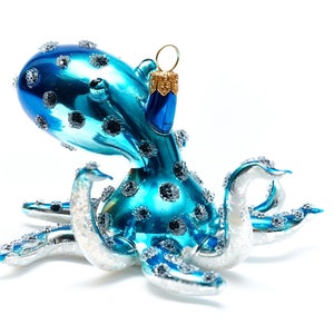 Glass octopus christmas ornament clearance