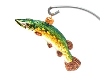 Glass Pike - Handmade, Glass Christmas Ornament, Made in polish Manufacture, Collectible Bauble