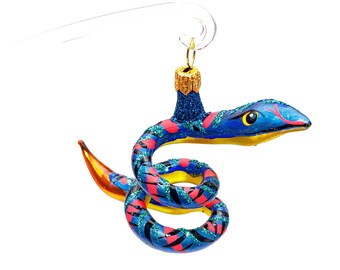Glass Snake, Christmas Ornament, Collectible Bauble