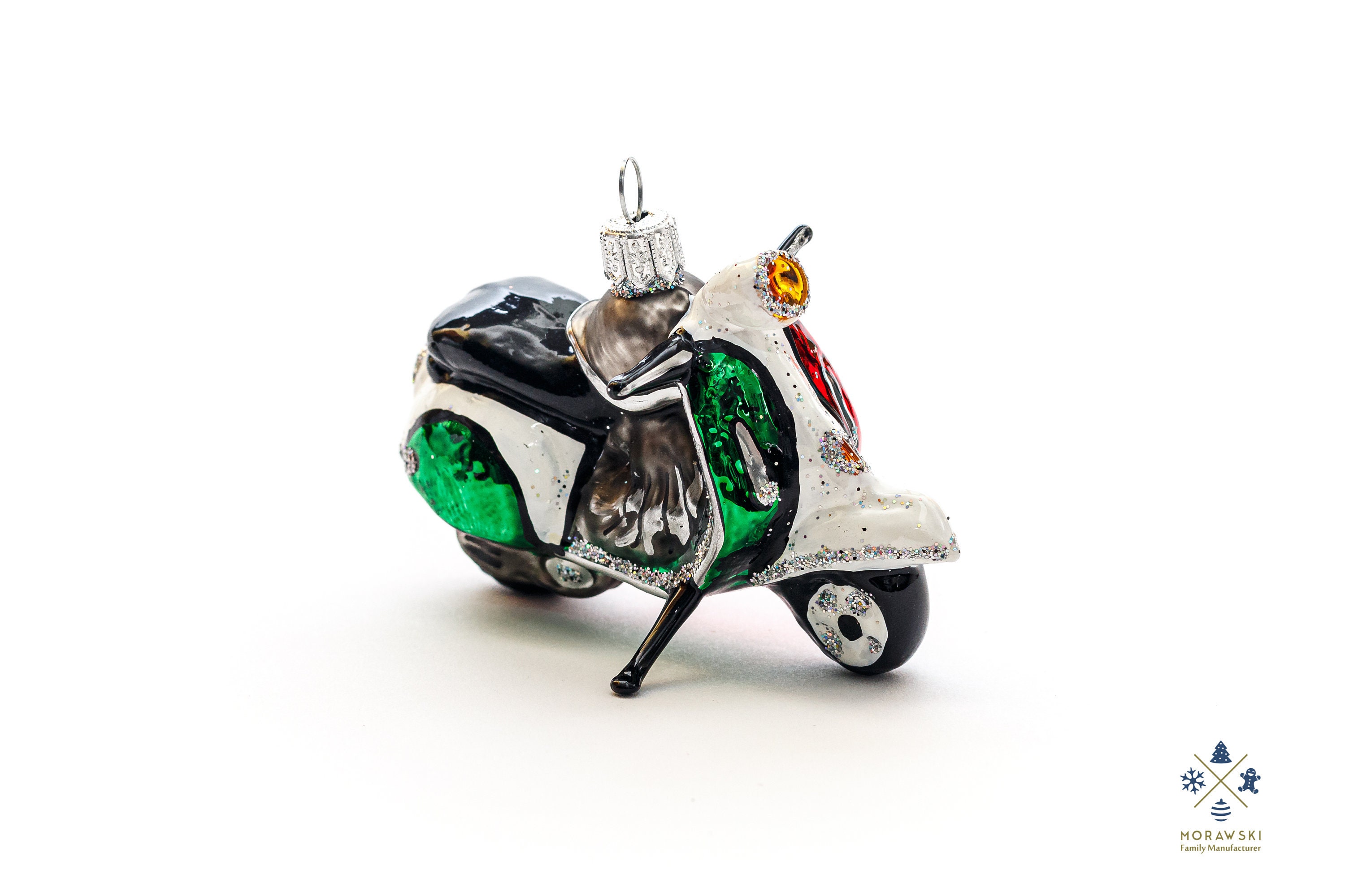 Handmade Glass Italian Vespa Scooter Christmas Ornament Etsy