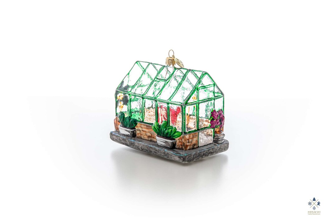 Beautiful Big Glass Greenhouse Christmas Ornament, Home Decoration