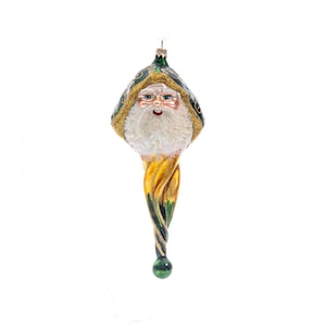 Huge Santa Claus Head - Handmade, Glass Christmas Ornament, Made in polish Manufacture, Collectible Bauble