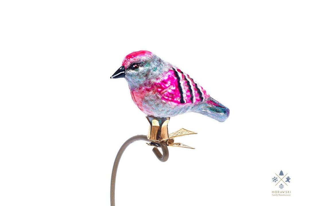 Handmade Glass Bird Clip On, Christmas Ornament, Collectible Bauble Etsy