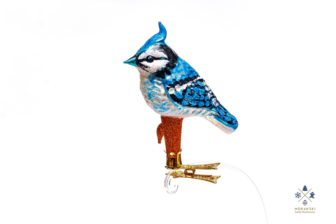 Glass Snowbird Bird Clip On, Christmas Ornament, Collectible Bauble Etsy