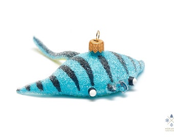 STINGRAY Glass - Handmade, Glass Christmas Ornament, Made in polish Manufacture, Collectible Bauble