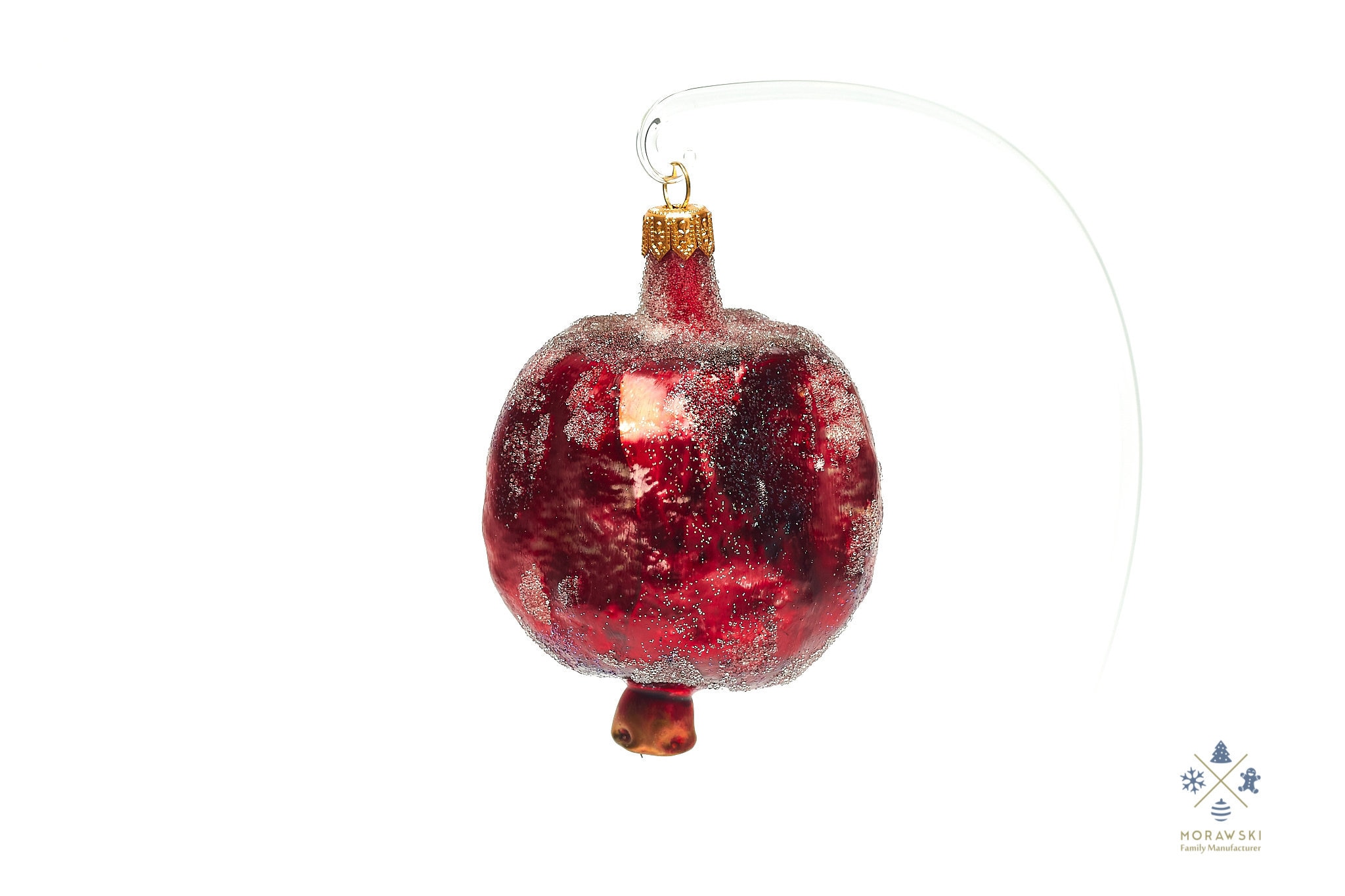 ザクロ - 手作り、ガラス製クリスマスオーナメント、ポーランド製