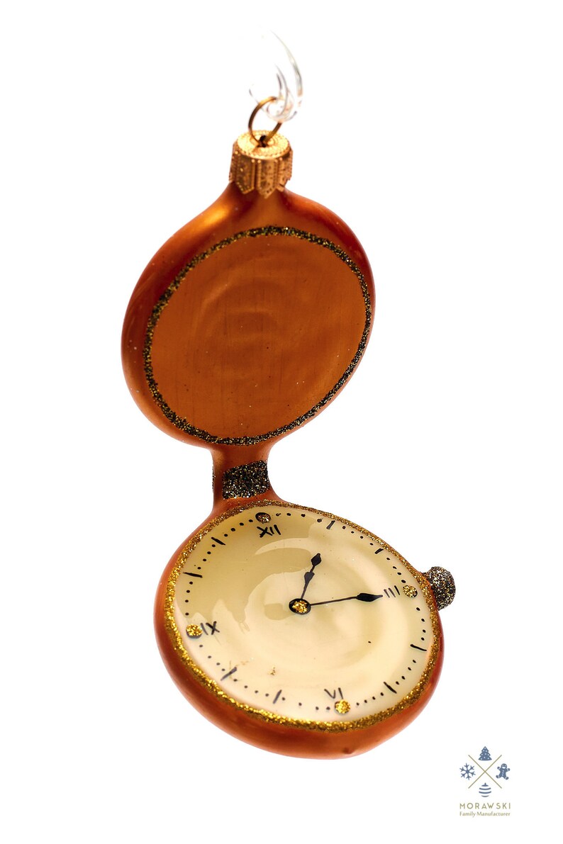 Pocket Watch Handmade Glass Christmas Ornament Made in Etsy