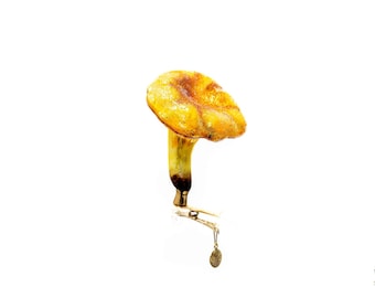 Big Chanterelle Mushroom - Handmade, Glass Christmas Ornament, Home Decoration, Made in polish Manufacture, Collectible Bauble