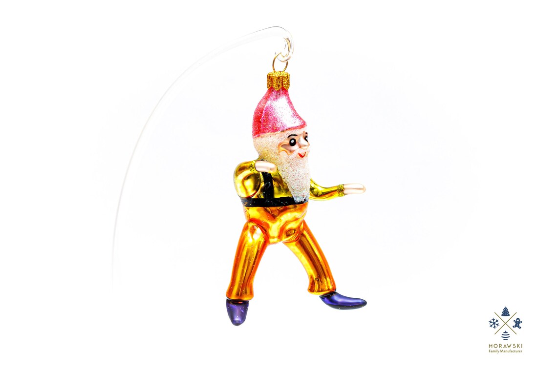 Glass Dwarf Christmas Ornament Collectible Bauble Etsy