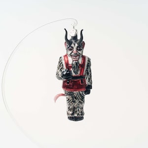 Diablo de cristal, Krampus, adorno navideño, adorno coleccionable