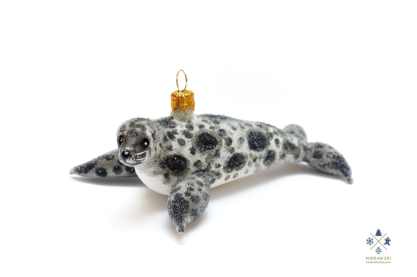 Seal Handmade Glass Christmas Ornament Made in polish Etsy