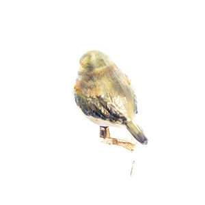 Handmade Glass Willow warbler Phylloscopus trochilus Piecuszek Clip on, Christmas Ornament, Collectible Bauble zdjęcie 2