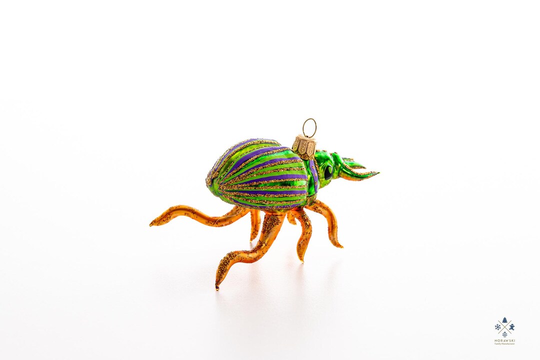 Glass Bug Handmade, Glass Christmas Ornament, Made in Polish