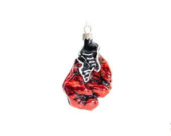 Glass Boxing Gloves - Handmade, Glass Christmas Ornament, Made in polish Manufacture, Collectible Bauble