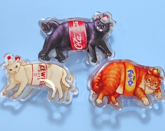 Clip per gatti Soda, clip per patatine Kewpie Mayo per gatti, clip per articoli di cancelleria per gatti