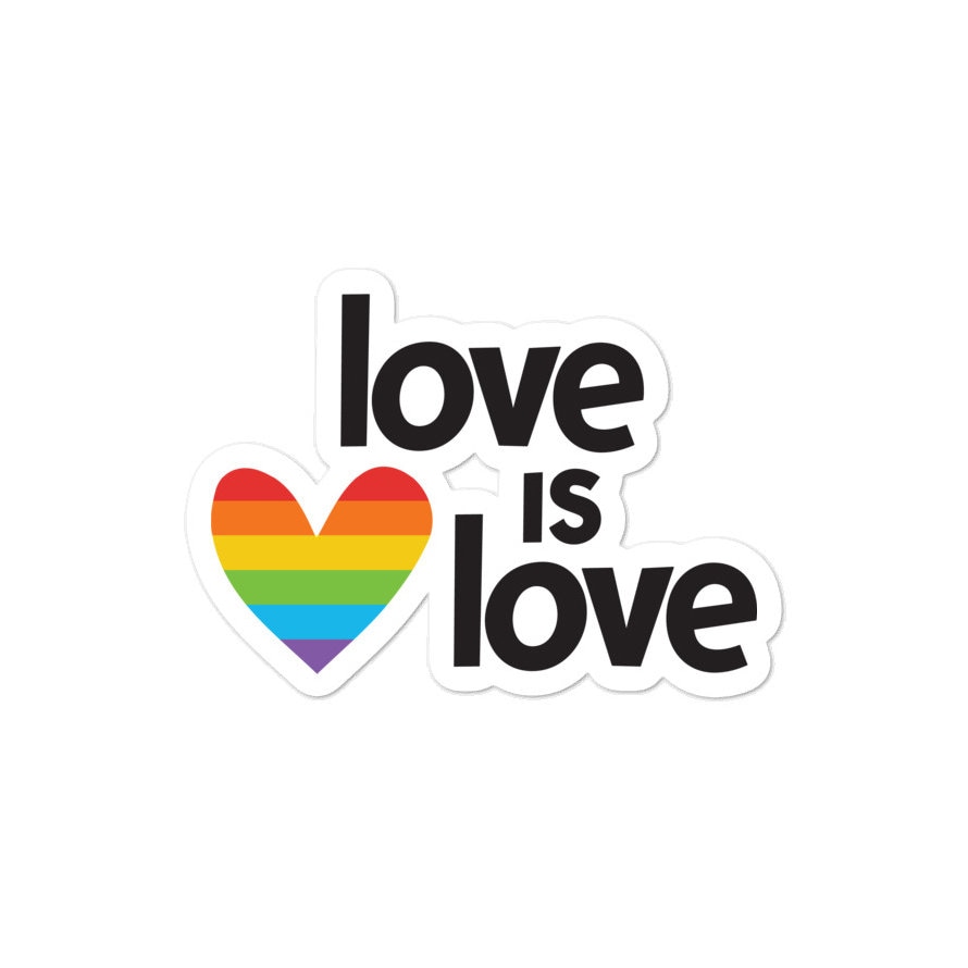 Love is Love Sticker | Gay Pride Sticker, Bubble Free Stickers, Pride ...