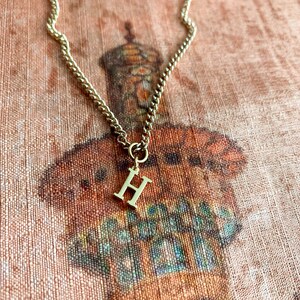 Gold Plated Initial Pendant Necklace