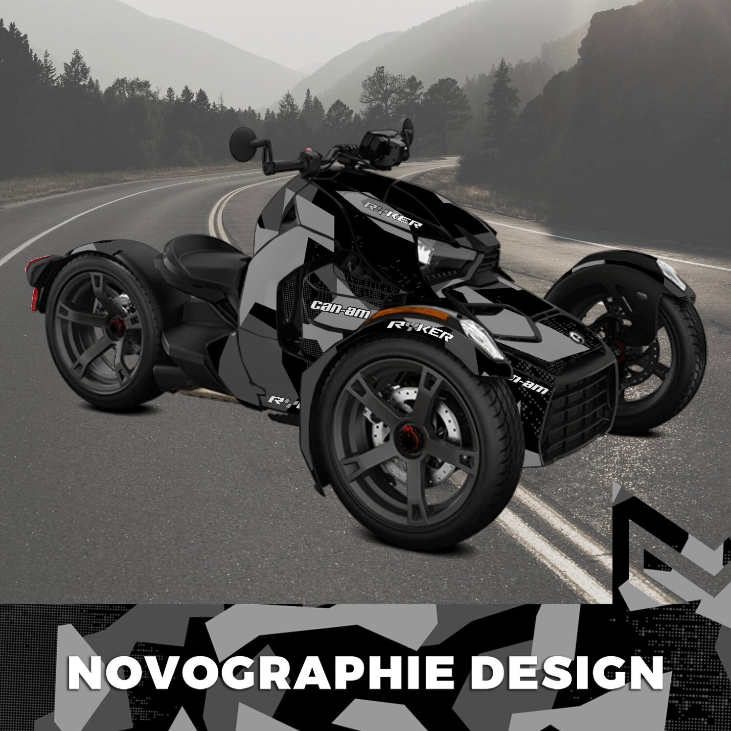 BRP Canam RYKER canam complete wrap graphic kit decals spyder Etsy