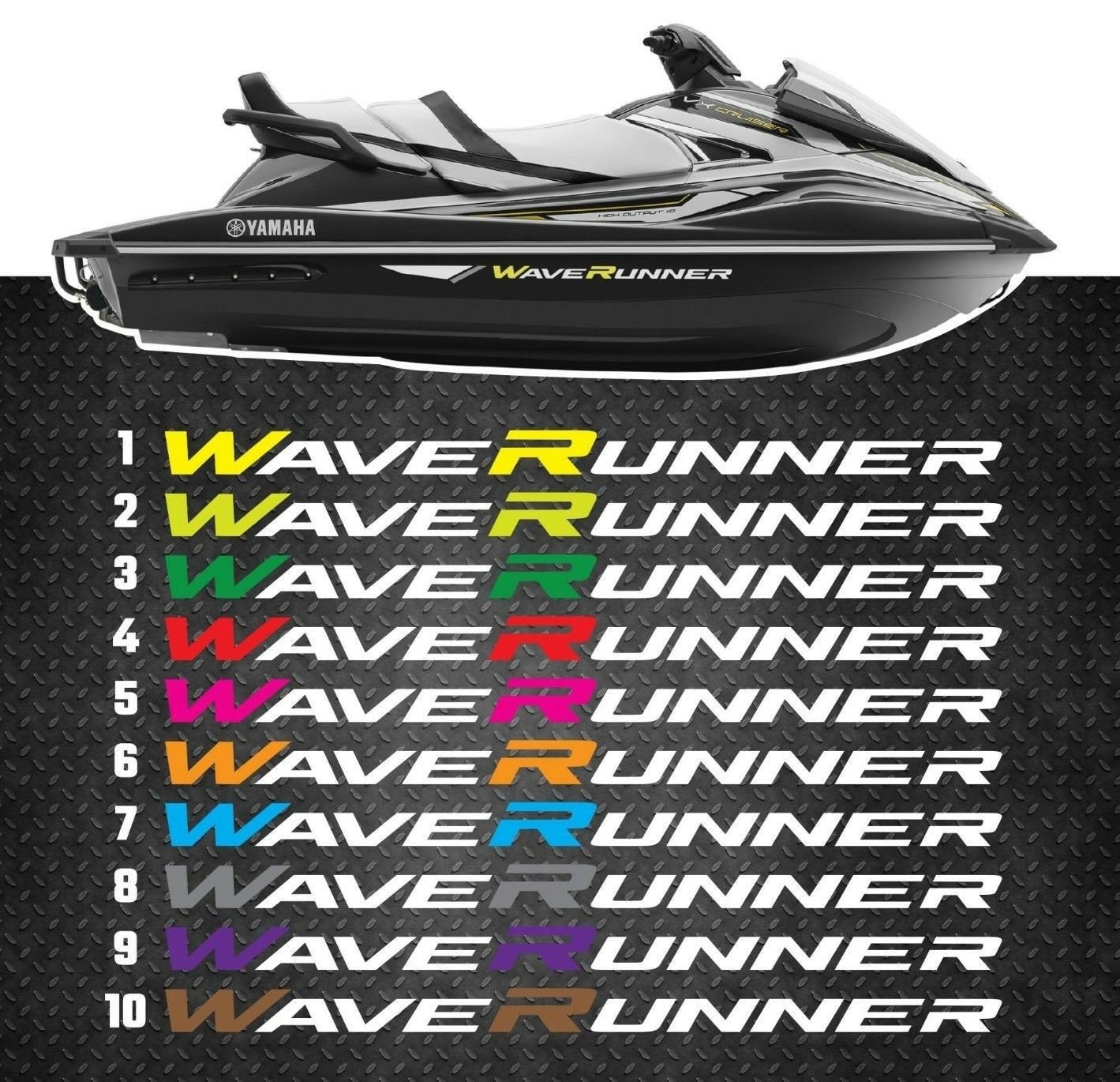 Yamaha waverunner hull decals trailer sticker fx vx fzr wave Etsy
