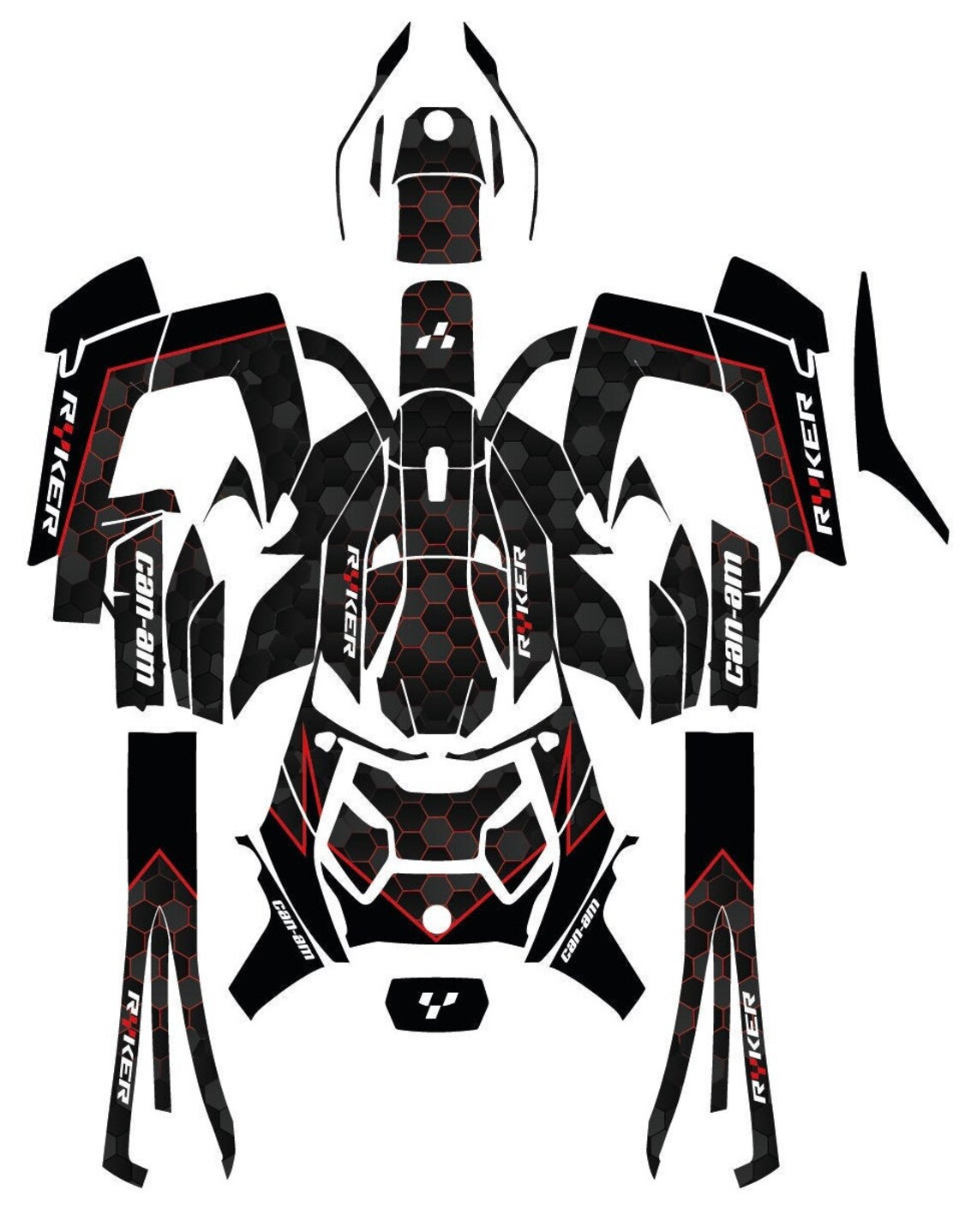 BRP Canam RYKER canam complete wrap graphic kit decals spyder Etsy