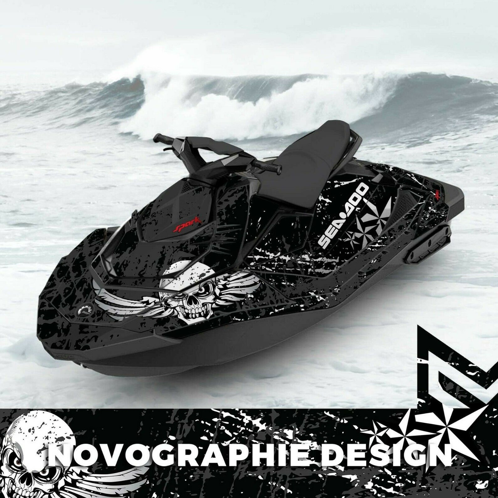 SEADOO SPARK trixx graphic kit 2up 3up Jet Ski sea doo Etsy