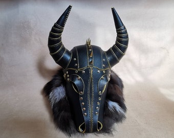 Handmade Genuine Leather Minotaur Bull Mask