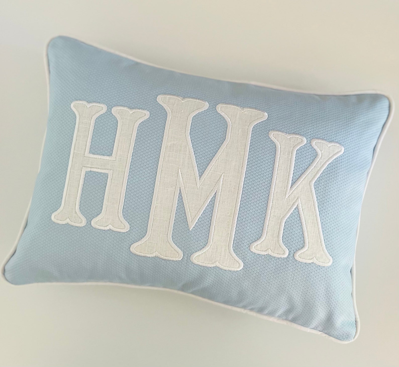 Appliqué Monogram Pillow Cover/custom Embroidered Pillow Cover Etsy