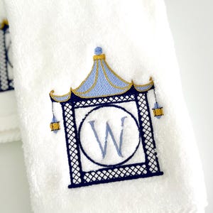 Monogrammed Fingertip Bath Towel