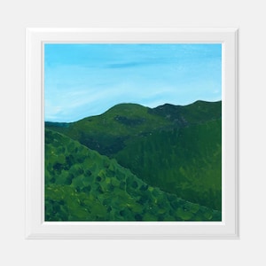 Art print, mountain art print, art digital print, mountain art painting, mountain painting