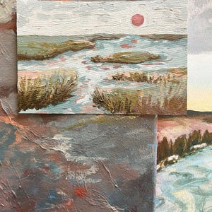 Mini marsh painting on paper