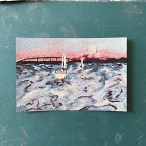 Mini marsh painting on paper