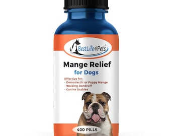 Demodectic Mange Relief for Dogs All Natural Healthy Coat Itch Relief