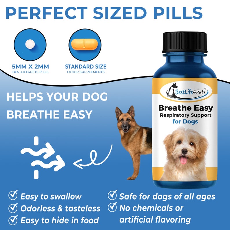 Breathe Easy Respiratory Support for Dogs Naturally Soothes Kennel