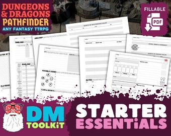 DM Starter Essentials Toolkit - The most valuable tools for Dungeon Masters running D&D, Pathfinder or other Fantasy TTRPGs