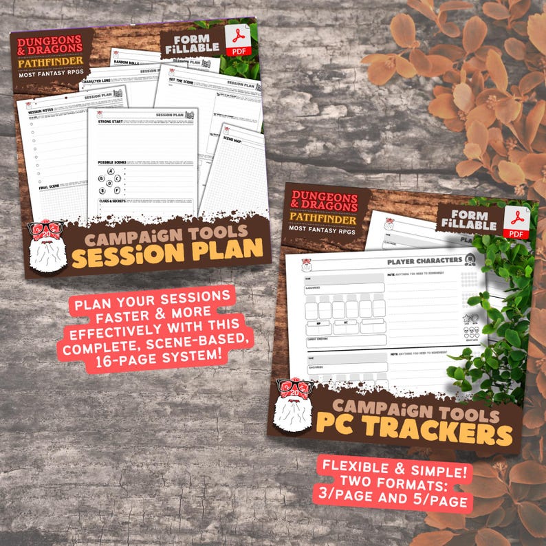 Dnd DM Campaign Journal: RPG Session Planner + NPC Tracker (fillable ...