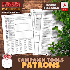 D&D Patron Creator | Group Patron Builder | RPG Organization Generator | Campaign Framework | Digital Download