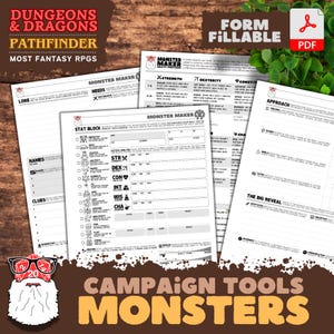 D&D Monster Maker | Tactical Creature Designer like The Monsters Know What They're Doing | DnD 5E Monster Homebrew | Digital Download