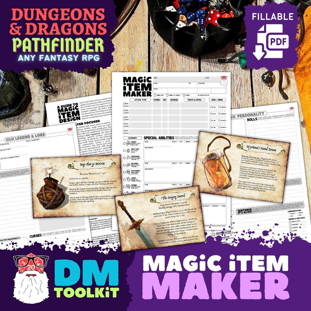 Dnd Magic Item Generator for D&amp;D, Pathfinder | DM Toolkit | RPG Loot ...